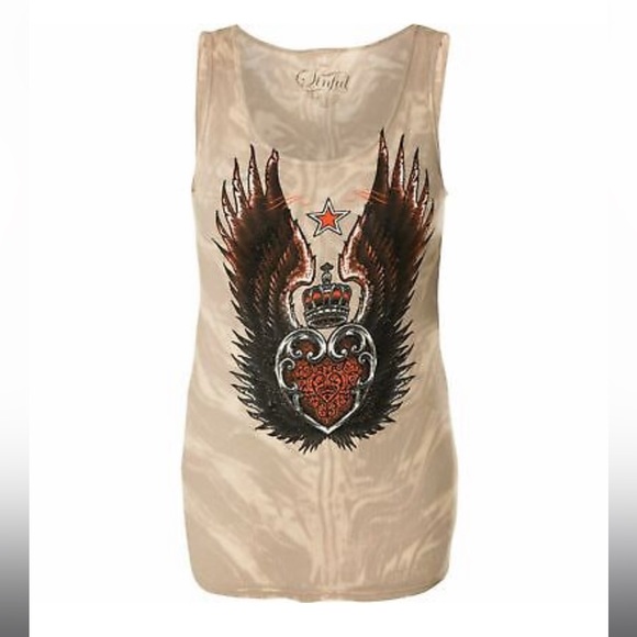 NWOT Sinful by Affliction Estrella Tank Top - Picture 4 of 11